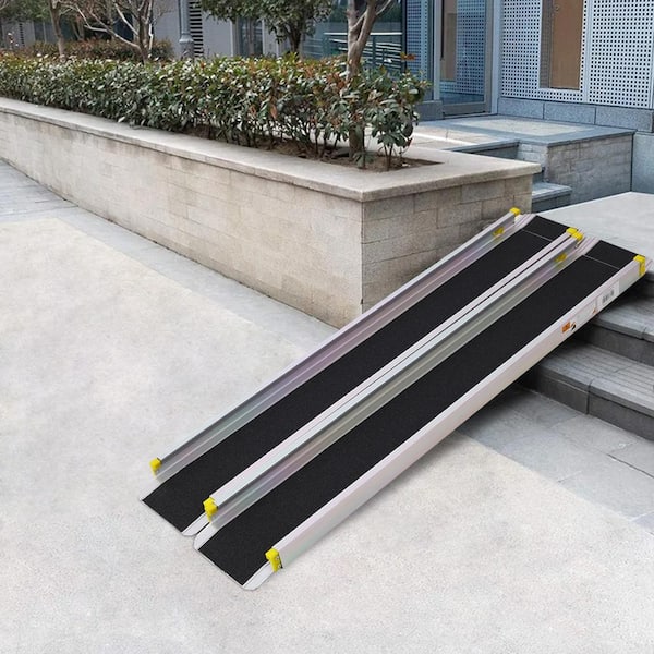 Tatayosi 7 ft. Adjustable Wheelchair Telescoping Track Ramps for
