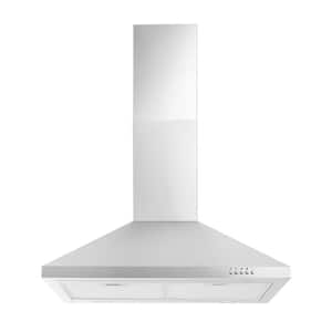 30 in. 700 CFM Ducted Wall Mount Under Cabinet Range Hood in Sliver with LED Light