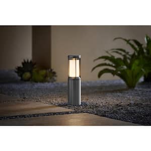 Madison 20-Watt Equivalent Low Voltage Silver Hardwired Integrated LED Weather Resistant Outdoor Path Light