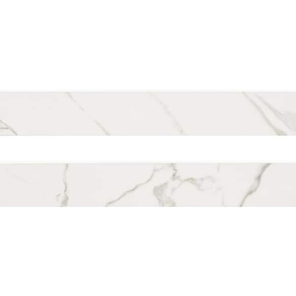 MSI Leonardo Calacatta Venato Bullnose 3 in. x 24 in. Matte Porcelain Wall Tile Trim (36 lin. ft./Case)