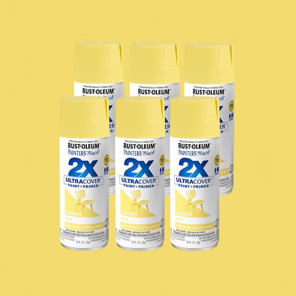 12 oz. Satin Lemongrass General Purpose Spray Paint (6-Pack)