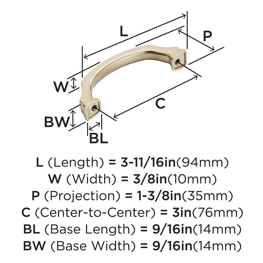 Champagne Bronze Traditional Cabinet Drawer Pull with Mounting Hardware