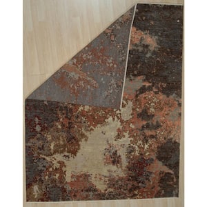Charcoal 8 ft. 1 in. x 10 ft. 1 in. Hand-Knotted Wool Galaxy Area Rug