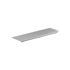 Bellwether 27.375 in. L x 7.5 in. W Alcove Shower Pan Base Aluminum Drain Cover with Brushed Nickel