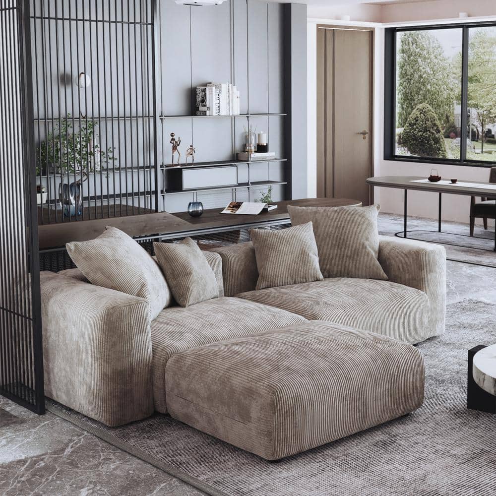 Magic Home 102 Square Arm Extra Oversized 3-Piece L-Shaped