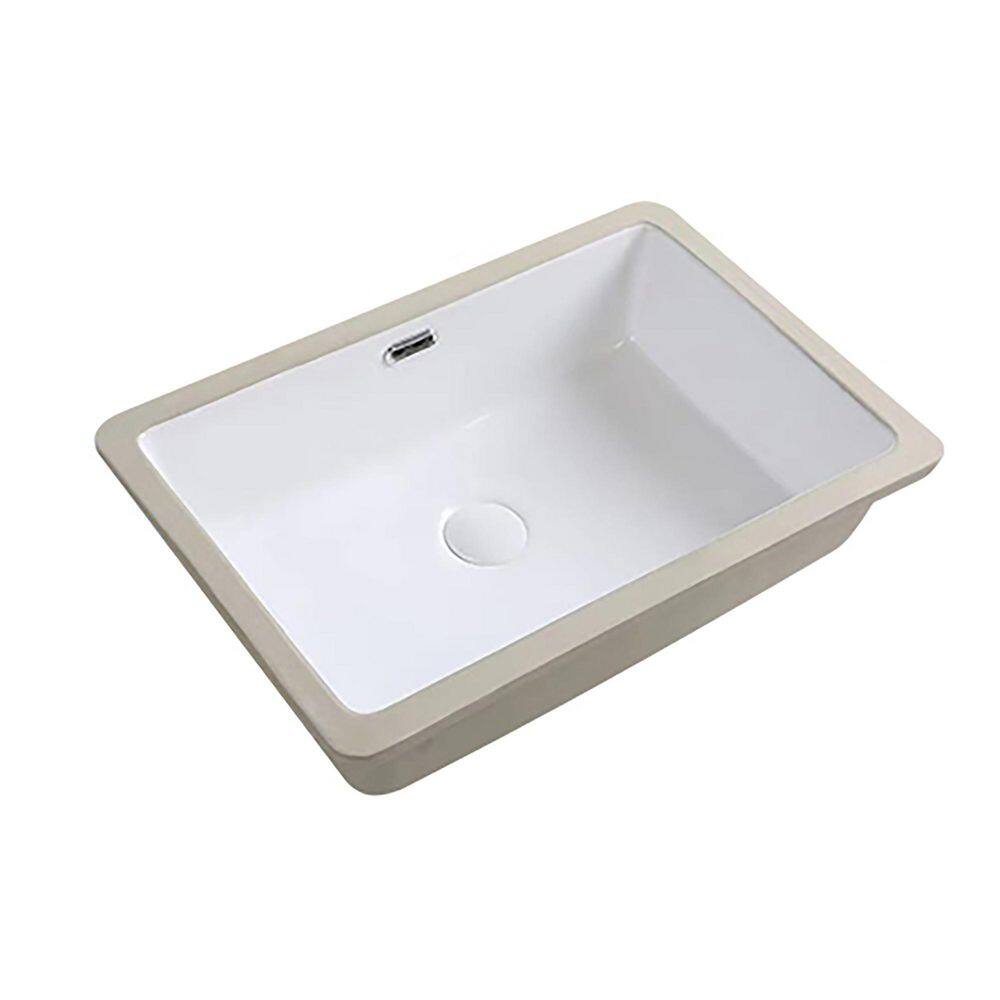 27.56 in. x 15.75 in. Undermount Bathroom Sink in Milk White Ceramic price history on PriceWatchPro