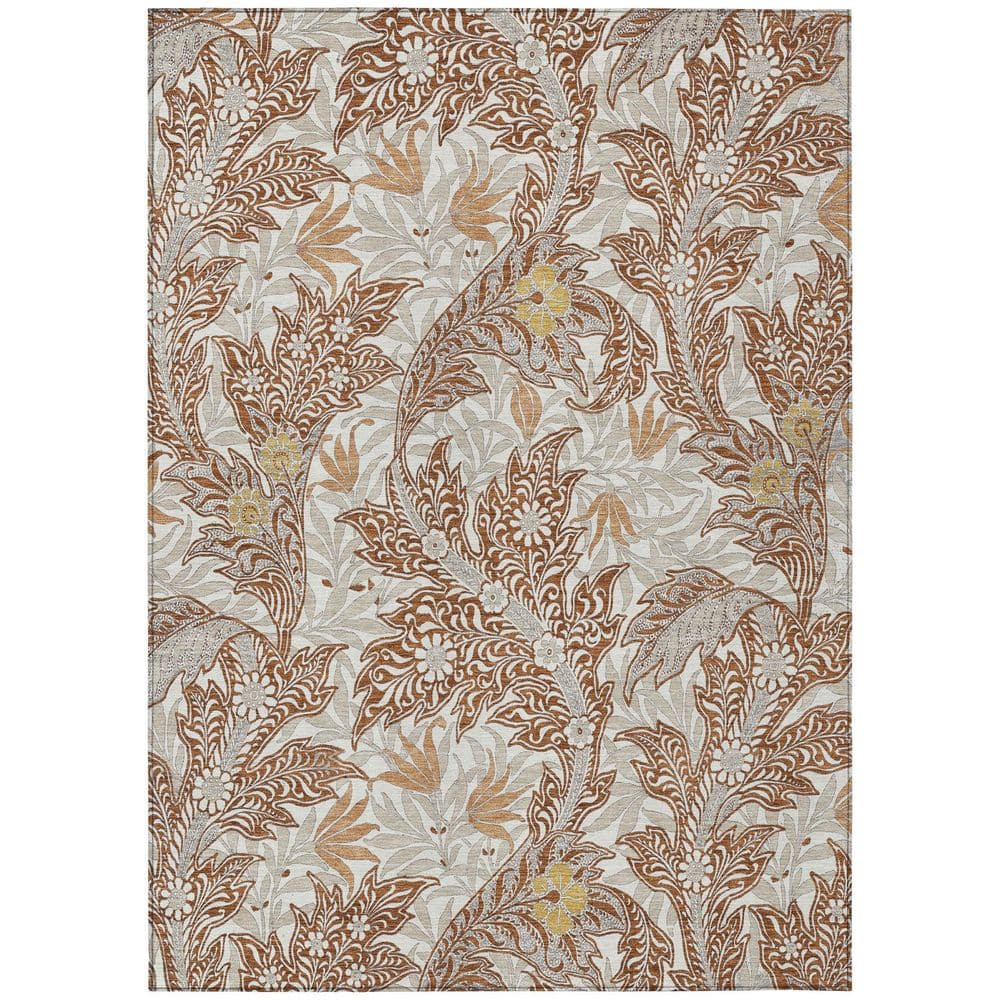Chantille Machine Washable Indoor/Outdoor Abstract ACN2753 Paprika 5 ft. x 7 ft. 6 in. Area Rug price history on PriceWatchPro