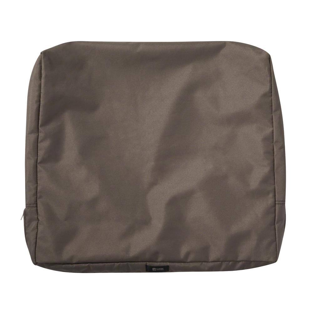 Ravenna 21 in. W x 20 in. H x 4 in. D Patio Back Cushion Slip Cover in Dark Taupe price history on PriceWatchPro