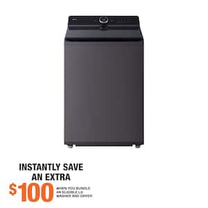 5.5 cu. ft. SMART Top Load Washer in Matte Black with Impeller, eZDispense and Faucet Water and LCD Digital Dial Control