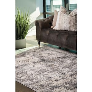 Eternity Barcelona Charcoal 7 ft. 10 in. x 7 ft. 10 in. Round Area Rug