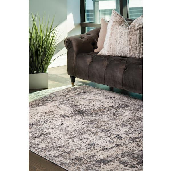 Eternity Barcelona Charcoal 7 ft. 10 in. x 10 ft. 6 in. Area Rug