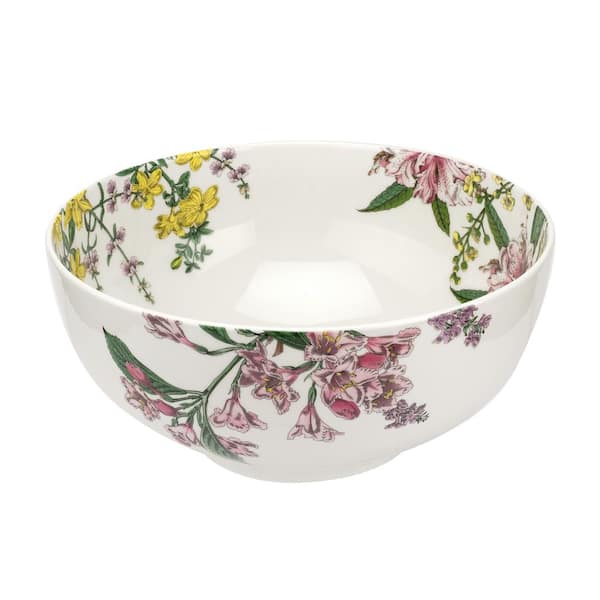 White serving outlet bowls