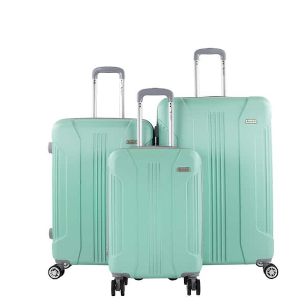 AMKA Sierra Mint 3-Piece Expandable Hardside Spinner Luggage with TSA Lock