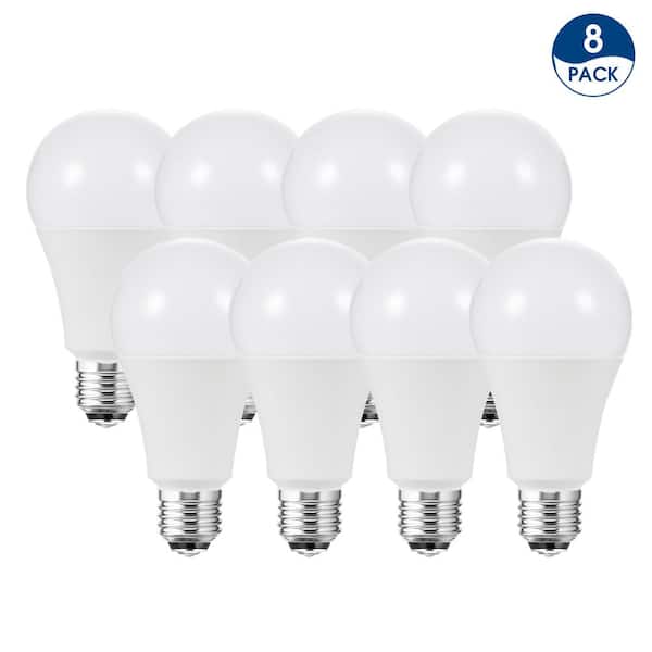 YANSUN 50-Watt/100-Watt/150-Watt Equivalent A21 3-Way LED Light Bulb in Soft White/Daylight/Neutral White (8-Pack)