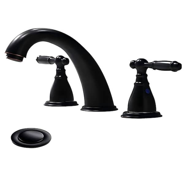 8 Inch 3 Hole Oil Rubbed Bronze Widespread Bathroom Faucet, Lavatory 2 Handles Vanity Sink Faucet