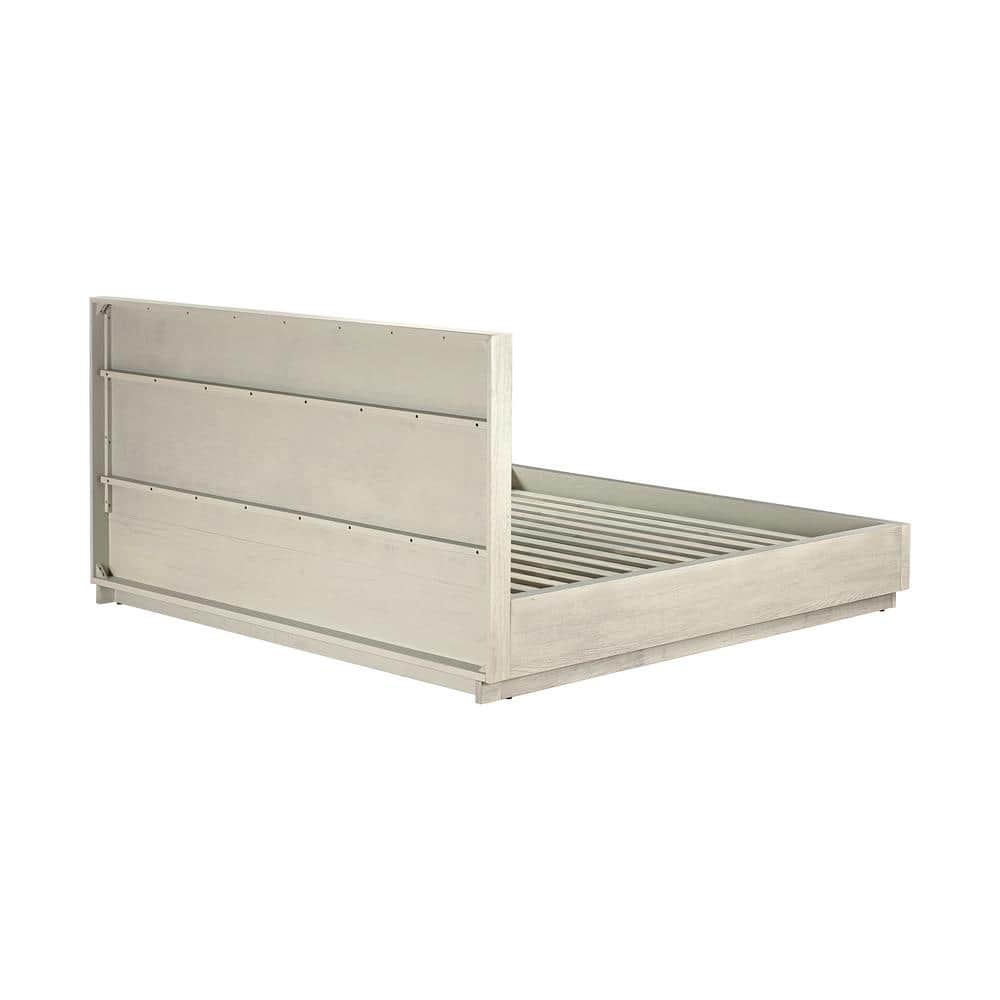 81.5 in. W Abbey Silver Grey Oak Frame King Platform Bed - thumbnail 5