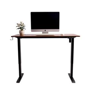 47 in. Retangular Teak Electric Height Adjustable Office Standing Desk
