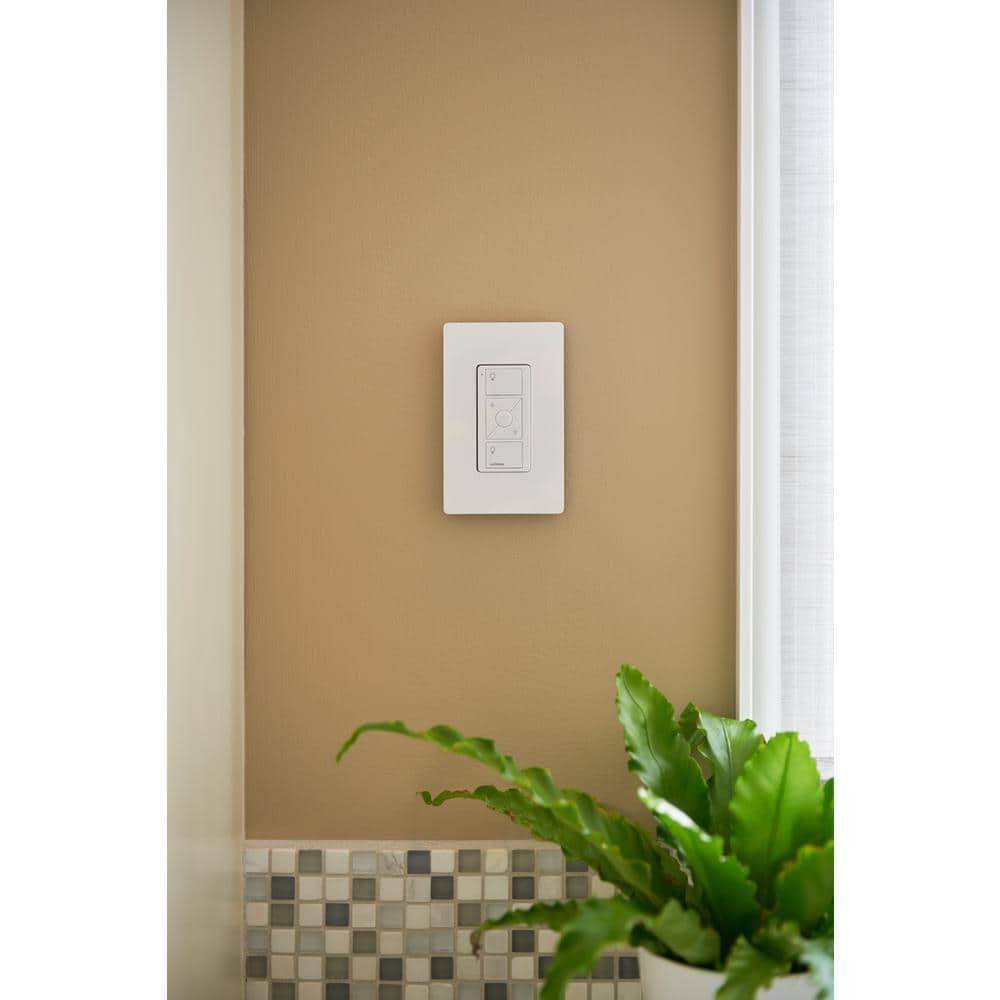 Lutron White Wireless Smart Push Button Switch & Receptacle