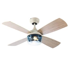 Yvette 42 in. 2-Light Indoor Almond Ceiling Fan with Remote