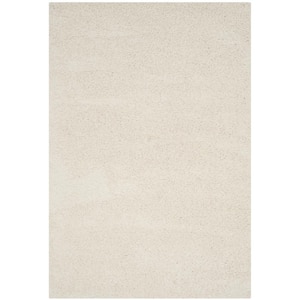 Laguna Shag Ivory 5 ft. x 8 ft. Solid Area Rug