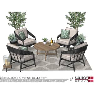 Aspenwood Stationary Wicker Outdoor Lounge Chair with CushionGuard White Cushions (2-Pack)