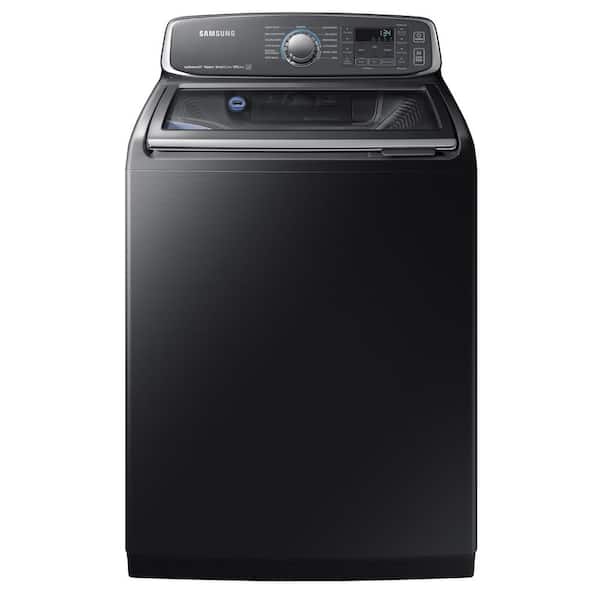 Samsung 5.2 cu. ft. High-Efficiency Top Load Washer with Steam and Activewash in Black Stainless, ENERGY STAR