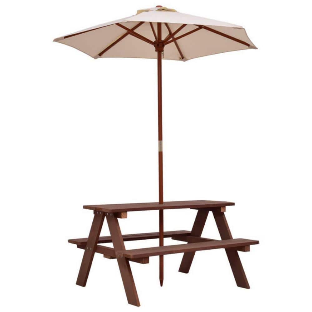 kids patio umbrella canada HONEY JOY Picnic Table Bench Set, Wooden Kids Outdoor Furniture w  Babyjoy or simply relaxing in the backyard Tula Kid's Umbrella