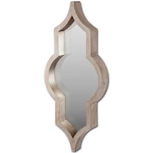 Medium Irregular Light Brown Novelty Mirror (34.0 in. H x 15.0 in. W)
