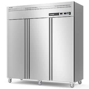 72 in., 54 cu. ft. Auto / Cycle Defrost Commercial Refrigerator Freezer Combo, 3-Door Upright Freezer in Stainless Steel