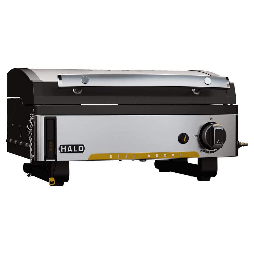 Elite1B 21 in. 1-Burner Outdoor Propane Countertop Griddle in Black Flat Top Grill