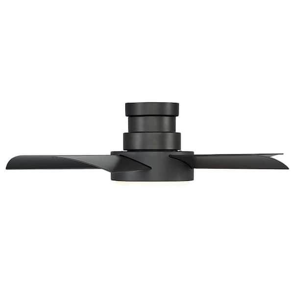 Vox 38 in. 5-Blade Smart Indoor/Outdoor Bronze Flush Mount Ceiling Fan w/ 3500K Integrated LED Remote included