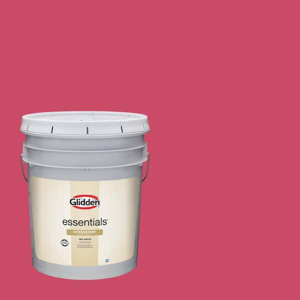 Glidden Essentials 5 gal. PPG1184-7 California Wine Flat Exterior Paint