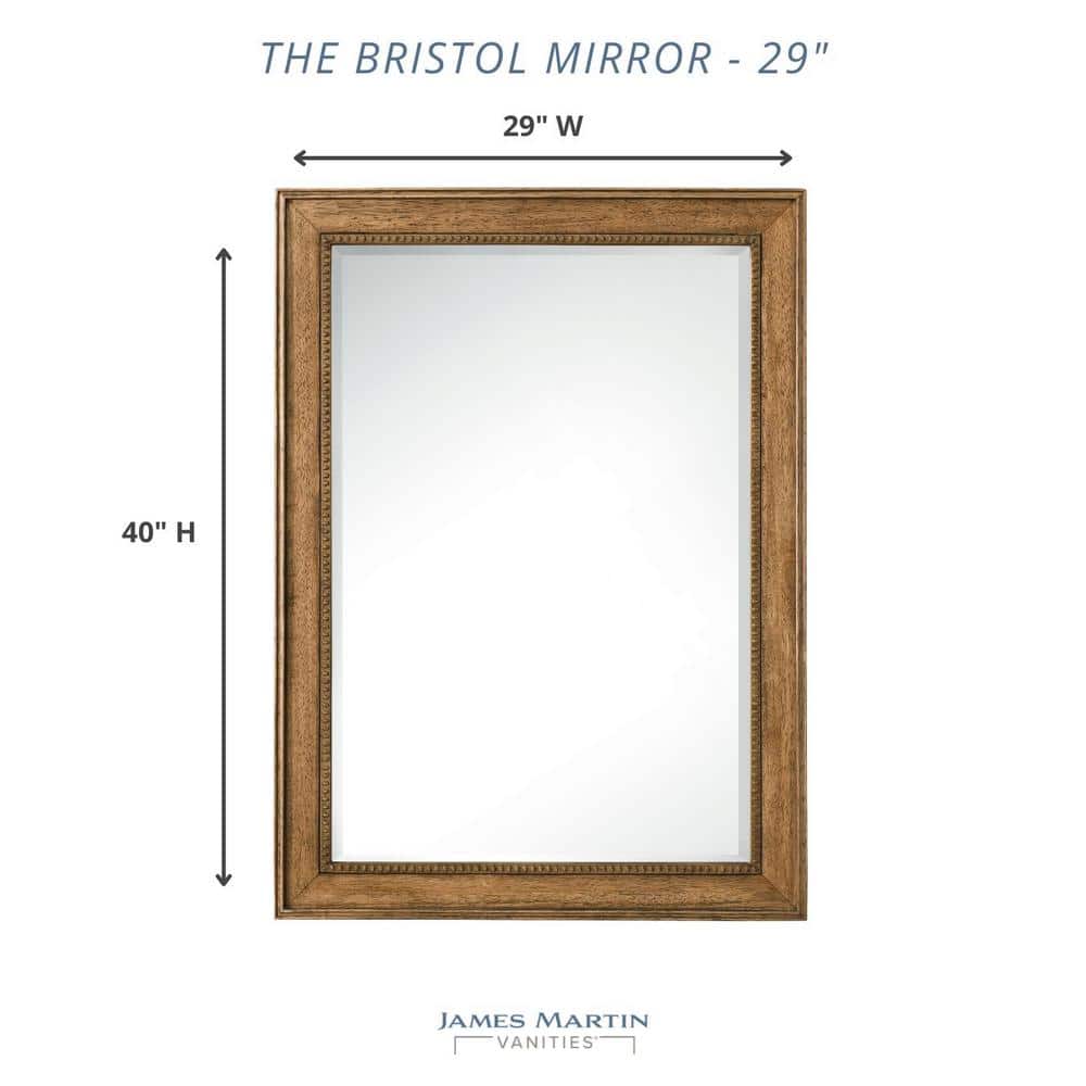 Burnished Mahogany Rectangular Wood Framed Mirror