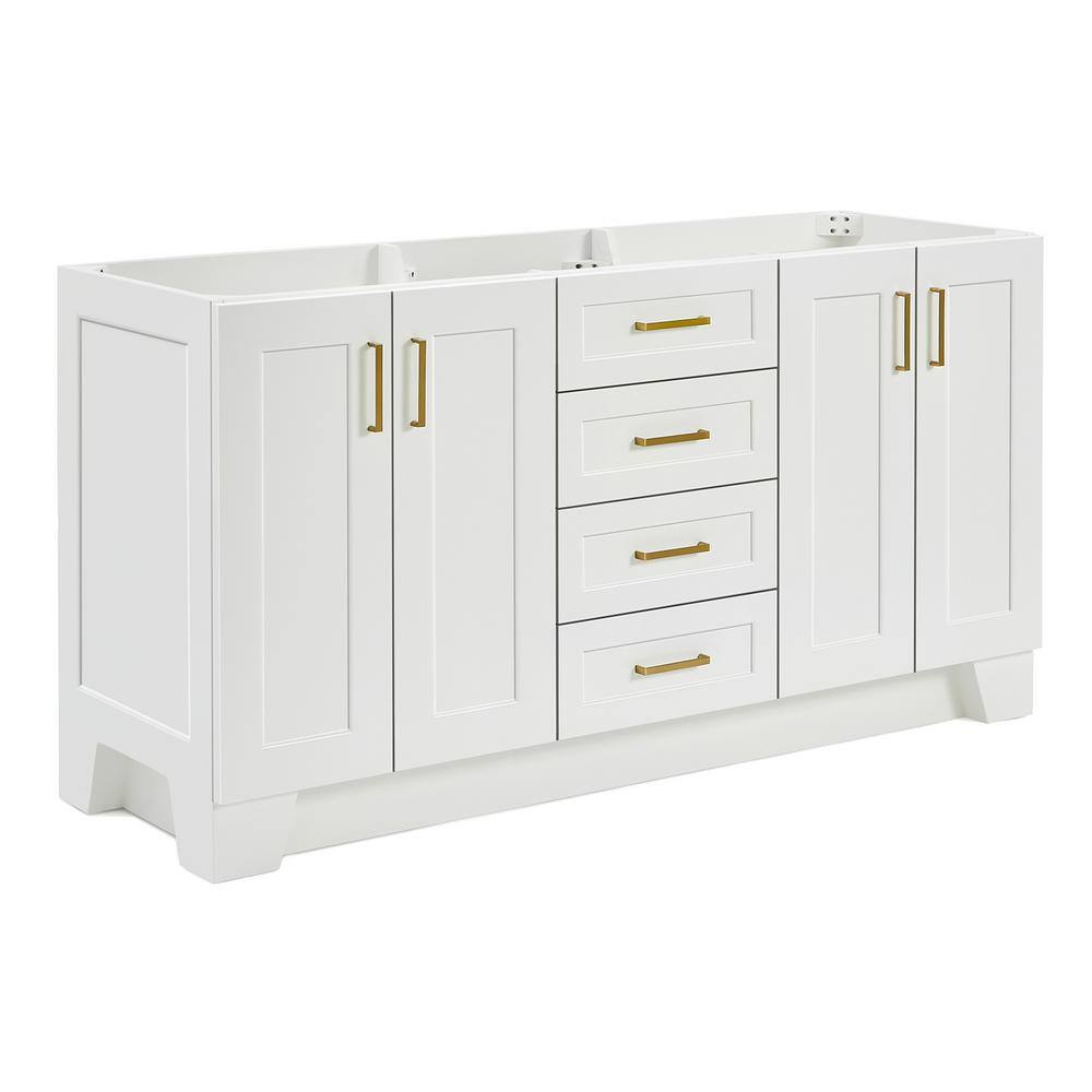 Taylor 66'' White Double Freestanding Vanity Cabinet