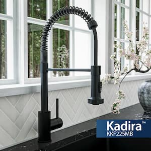 Kadira Single Handle Pull-Down Sprayer Kitchen Faucet in Matte Black