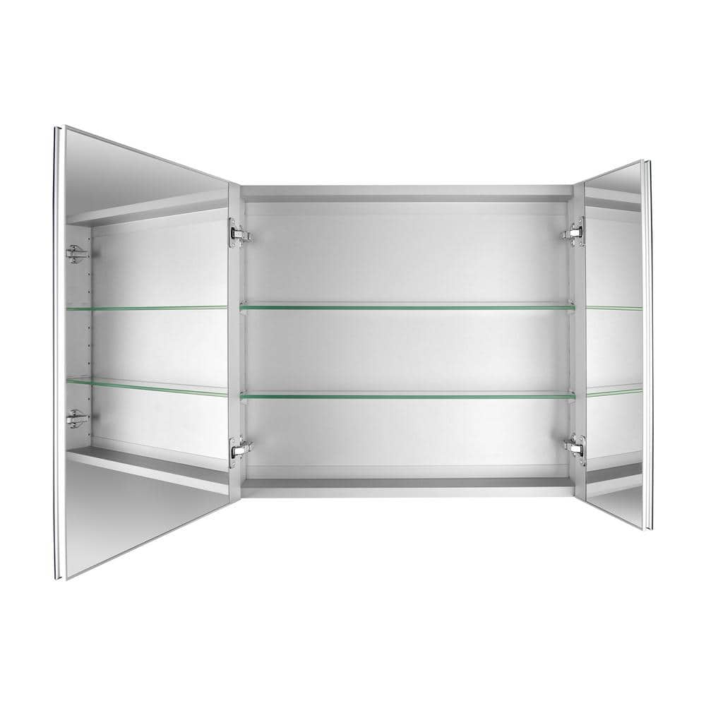 30'' W x 26'' H Frameless Mirrored Medicine Cabinet with Adjustable Shelves
