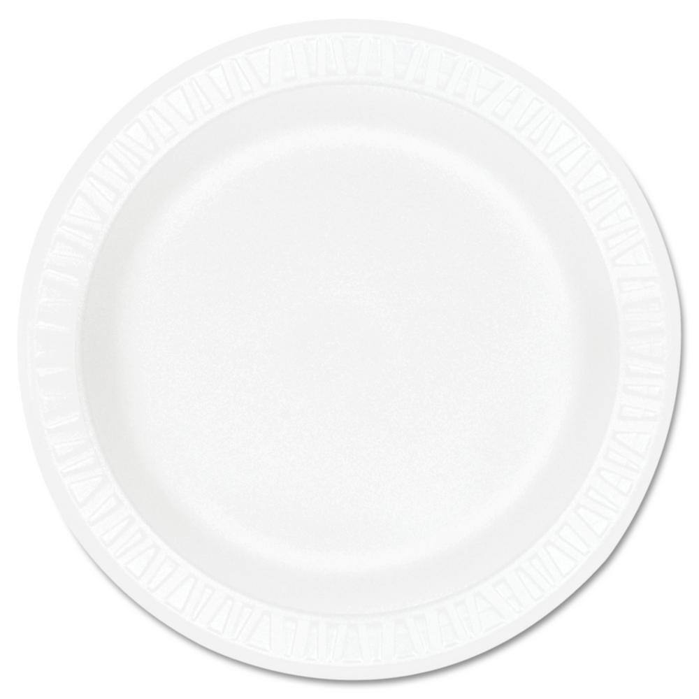 DART Concorde Non-Laminated Foam Plastic Plates, 9 in., White, 500 Per ...