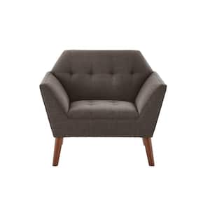 Newport Charcoal Tufted Lounge Arm Chair