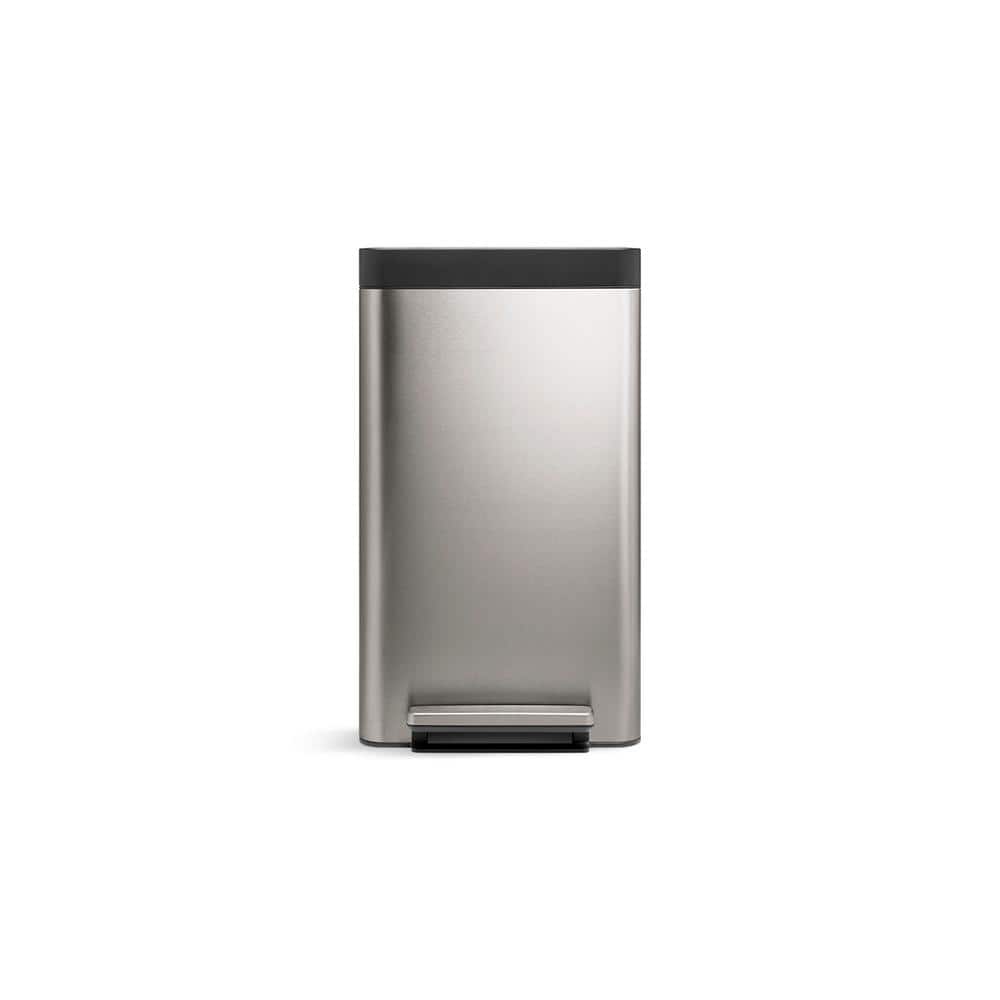 Stainless Steel 8-Gallon Hands-Free Kitchen Step Trash Can