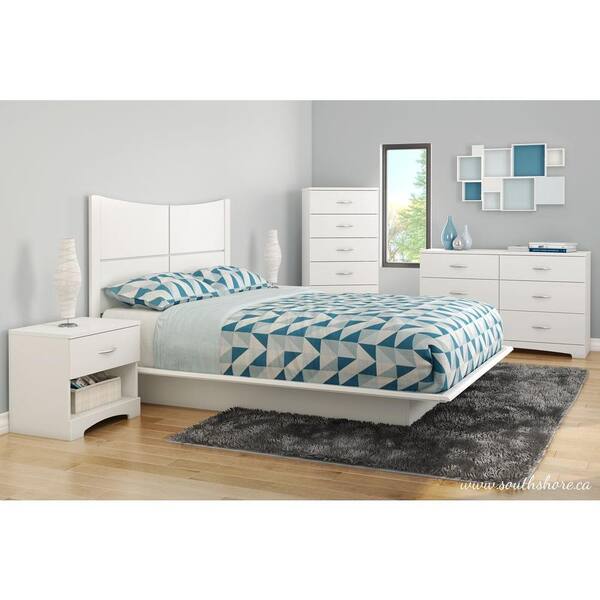 South Shore Step One Queen-Size Headboard in Pure White