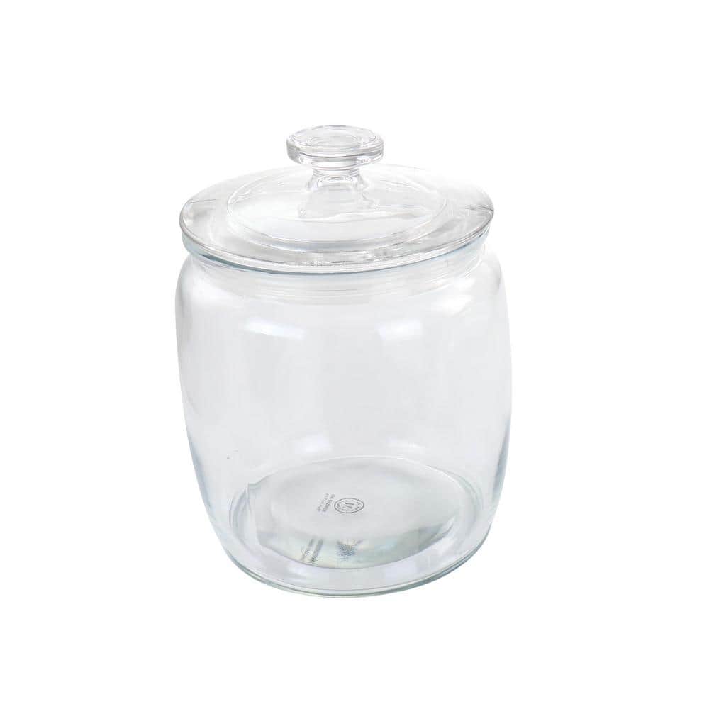 Clear Glass 4-Piece Airtight Canister Set with Twist Top Lids
