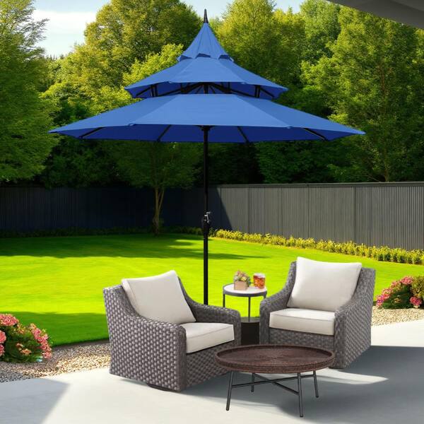 10ft patio umbrella with base 10Ft Patio Umbrella, Outdoor Table Umbrella With Push Button Tilt And Crank, Uv Protection Waterproof Market Sun Umbrella With 8 Sturdy Ribs For