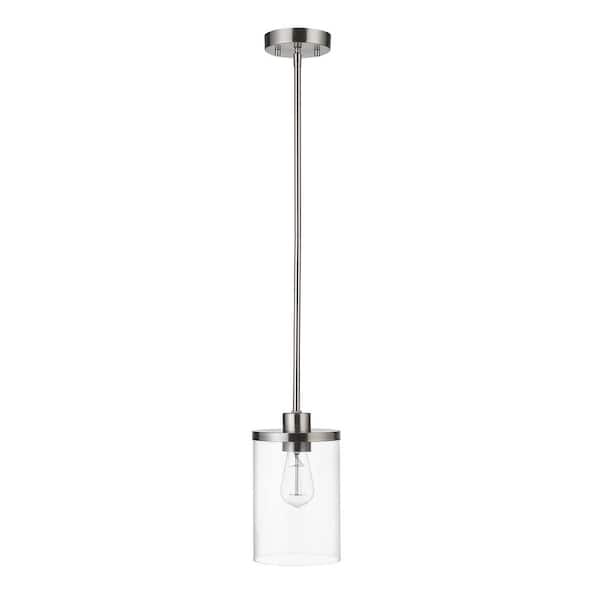 Globe Electric Edison Brushed Steel Industrial Cylinder Pendant Light Globe Electric Edison Brushed Steel Industrial Cylinder Pendant Light