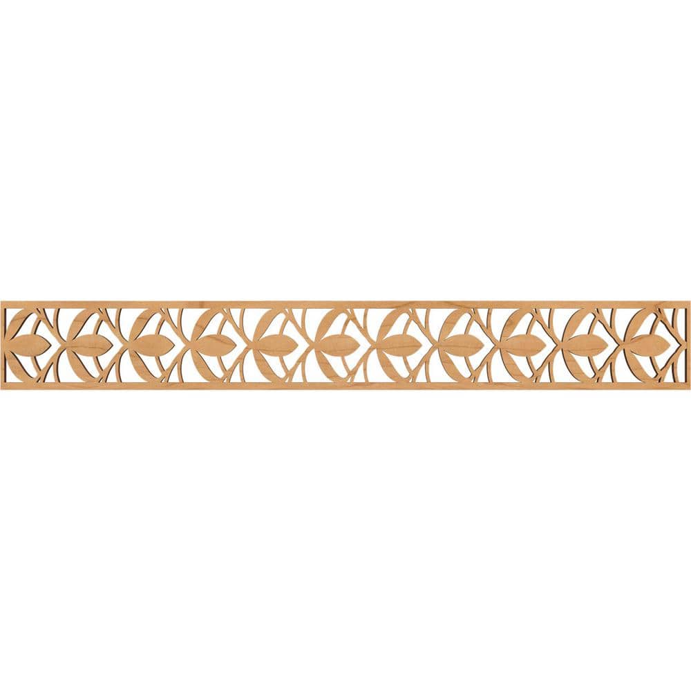 Maple Millwork Ekena Millwork Salem Fretwork 0.375 in. D x 46.5 in. W x 6 in. L Maple ...