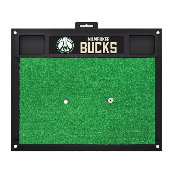 FANMATS NBA - Milwaukee Bucks 20 in. x 17 in. Golf Hitting Mat