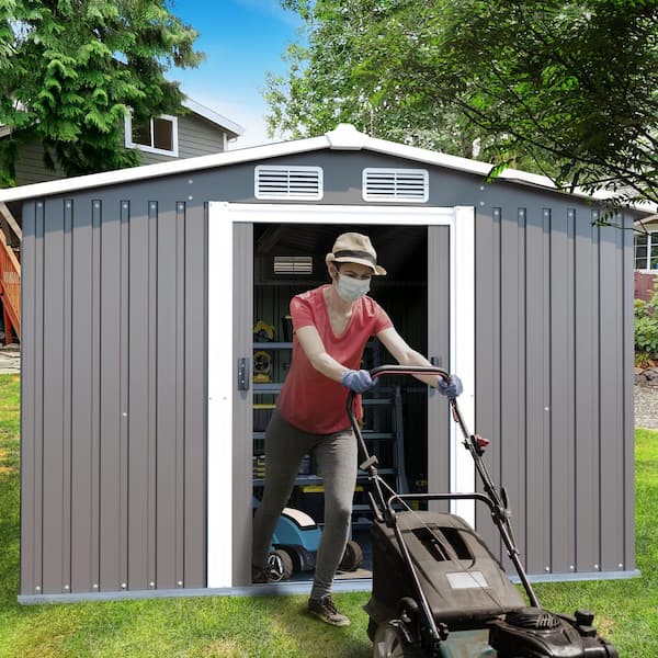 Unbranded 10 ft. W x 8 ft. D Metal Outdoor storage Shed, The Tool Storage Shed, Can Be Locked, Covered with 80 sq. ft.