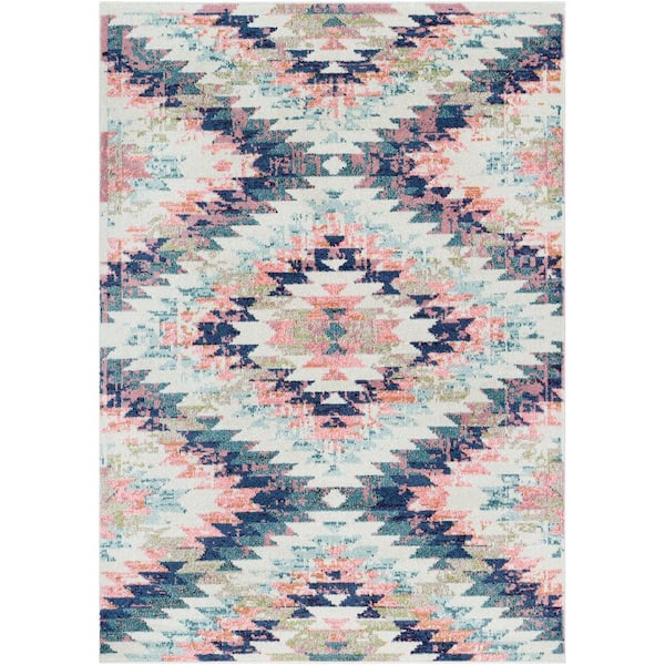 Livabliss Ariane White Doormat 3 ft. x 5 ft. Area Rug