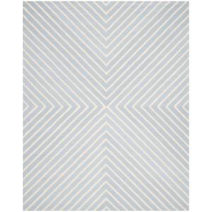 Cambridge Light Blue/Ivory 9 ft. x 12 ft. Geometric Striped Area Rug