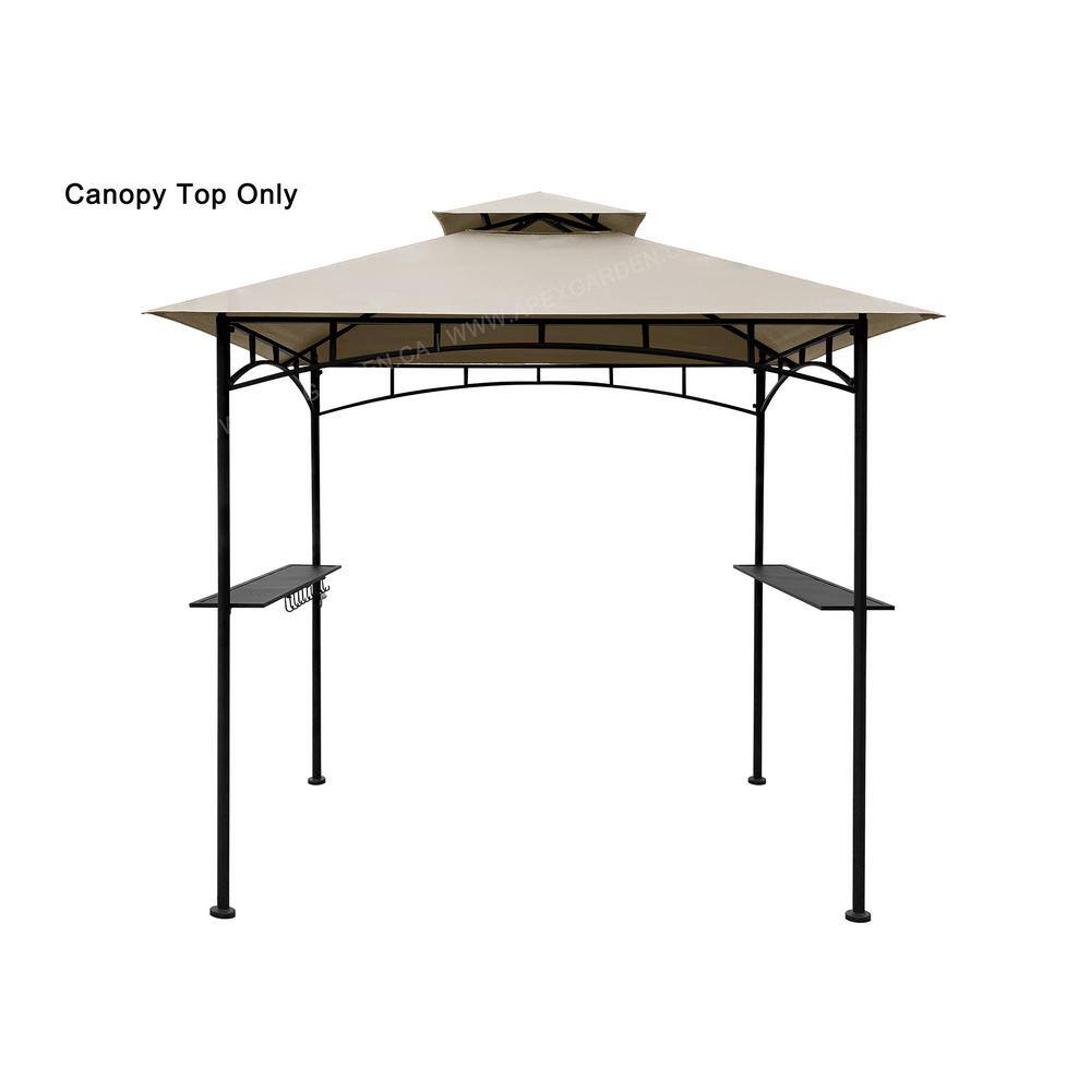 Khaki Polyester Soft-Top Grill Gazebo Replacement Canopy