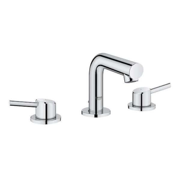 GROHE Concetto 8 in. Widespread 2-Handle Mid-Arc Bathroom Faucet in StarLight Chrome